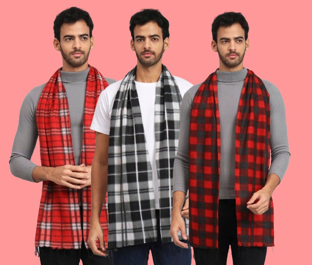 Fit N Fame Checkered Men Muffler-picture-27