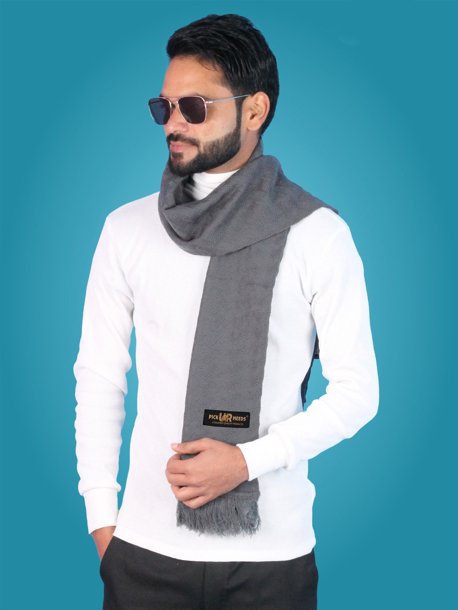 Pick Ur Needs Solid Men Muffler-picture-38