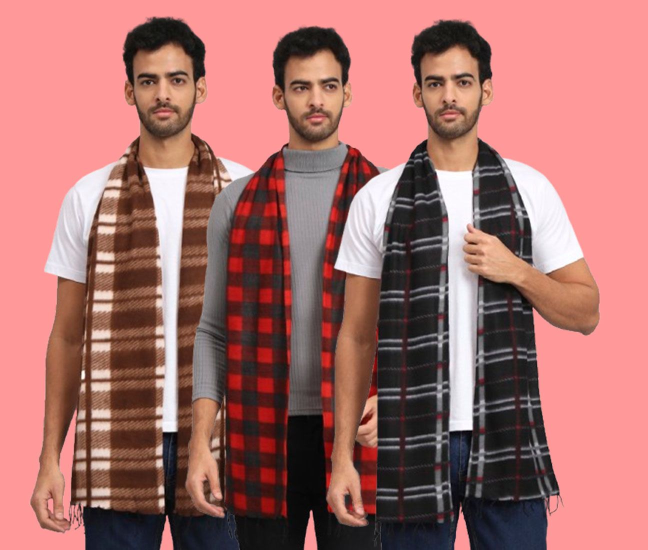 Fit N Fame Checkered Men Muffler-picture-11