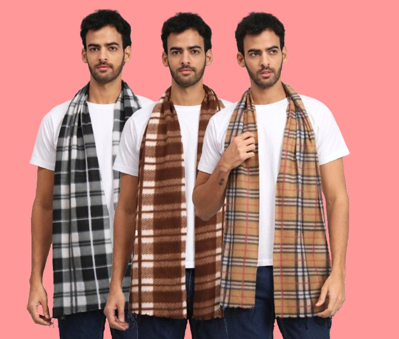 Fit N Fame Checkered Men Muffler-picture-18