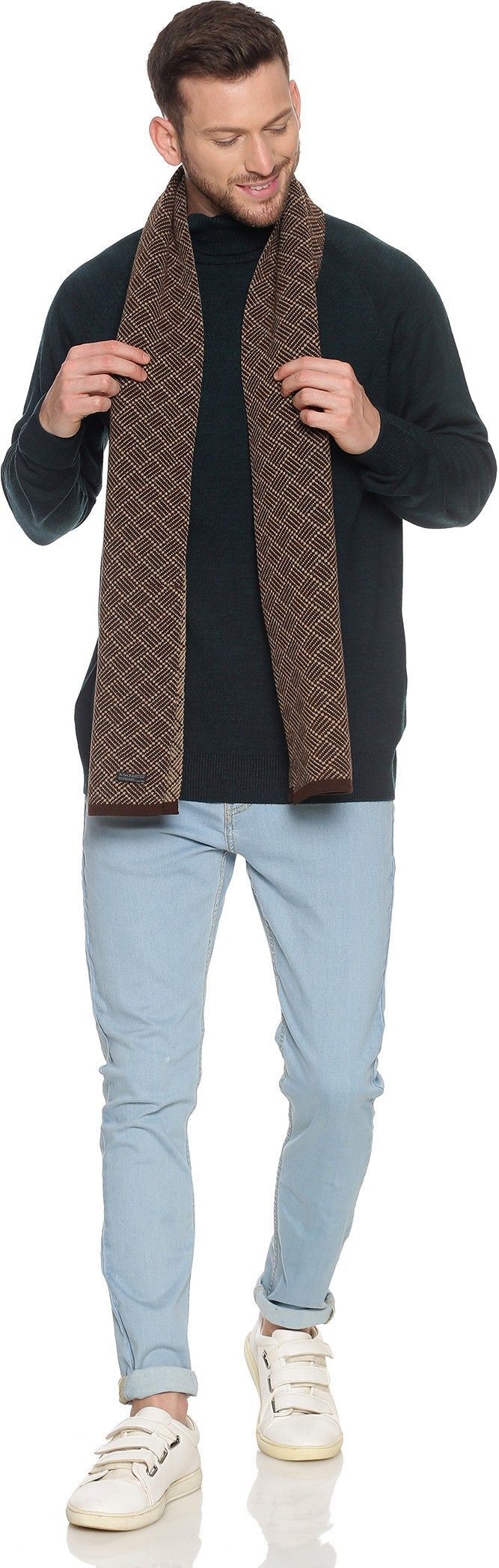 Jollyy Checkered Men Muffler-image-41