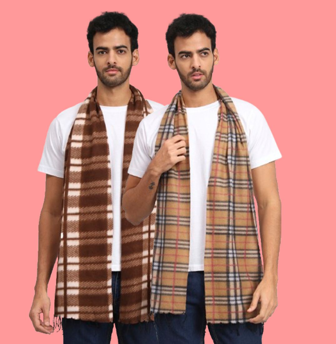 ANIXA Checkered Men Muffler-image-40