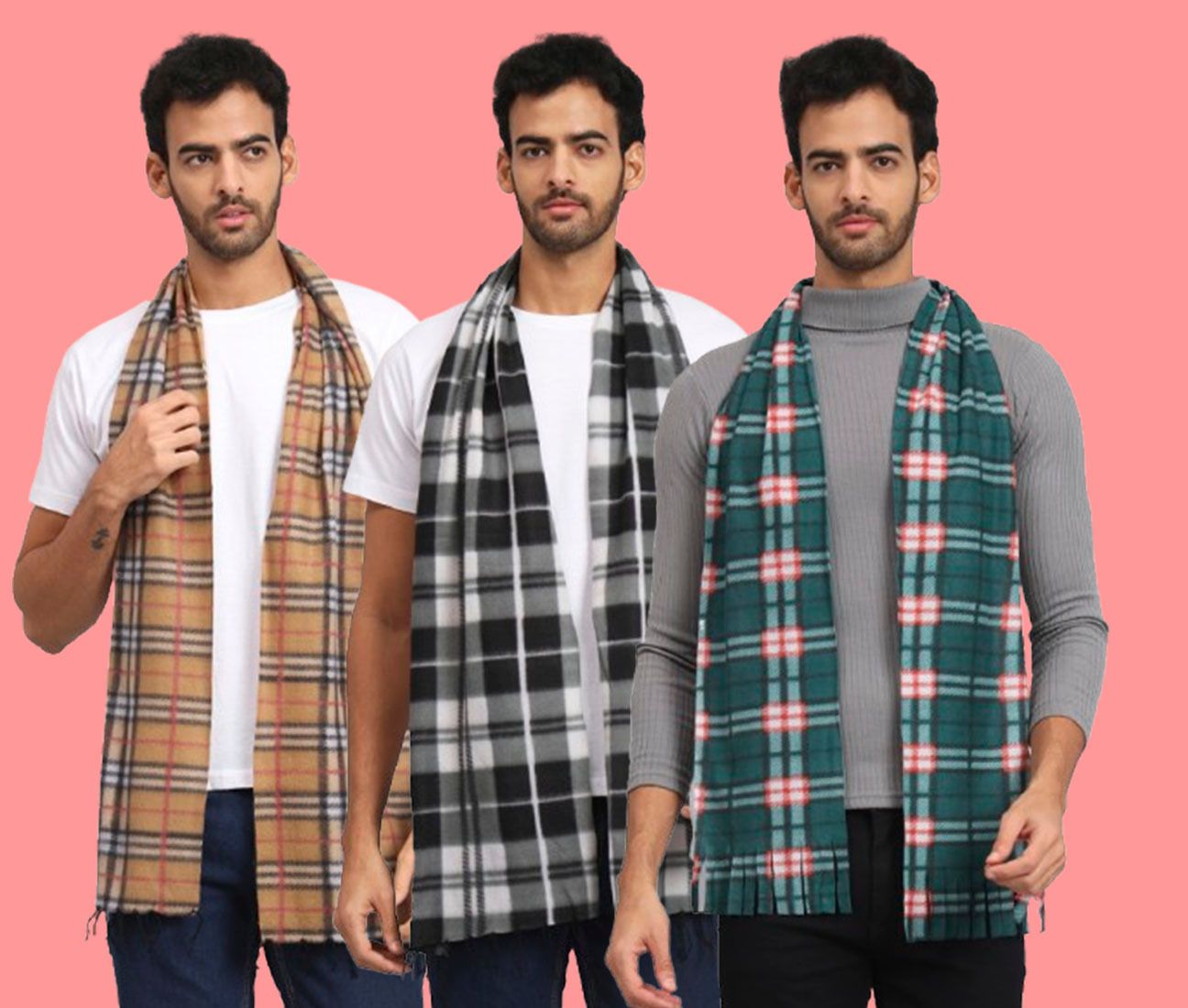 Fit N Fame Checkered Men Muffler-picture-26