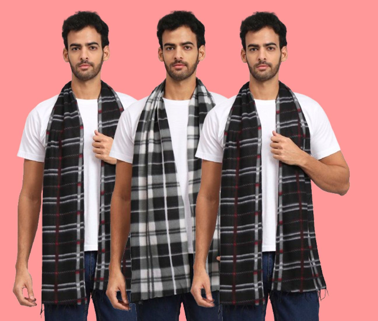 Fit N Fame Checkered Men Muffler-picture-24