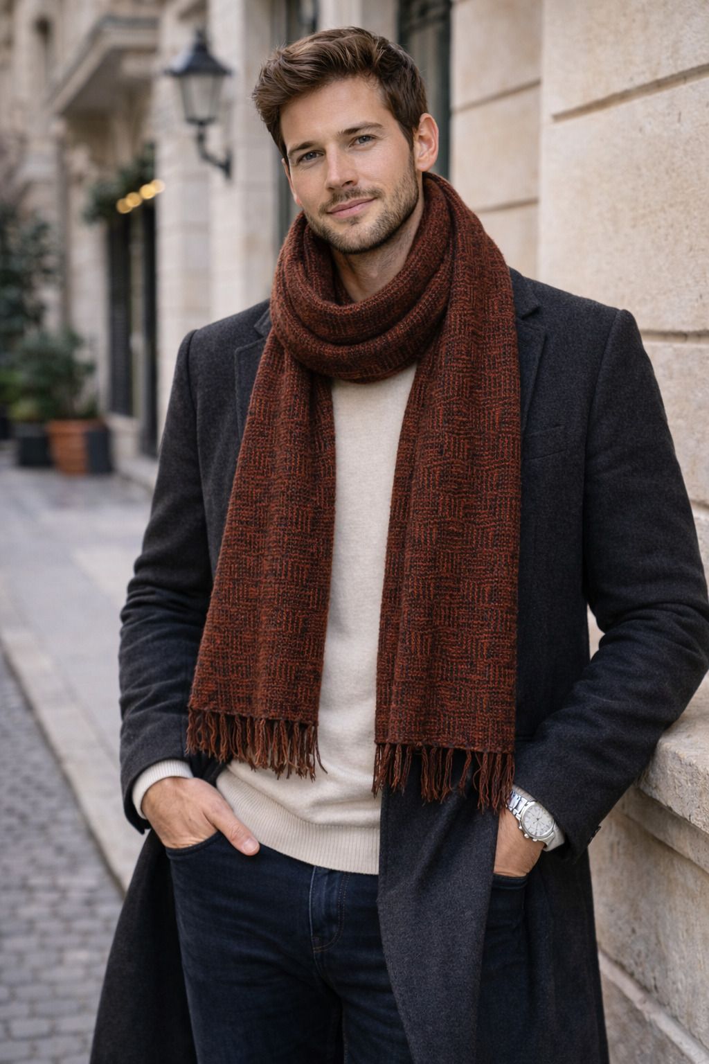 Pransh Collections Woven Men Muffler-picture-17