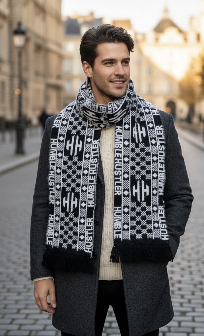 Humble Hustler Self Design Men Muffler-picture-29