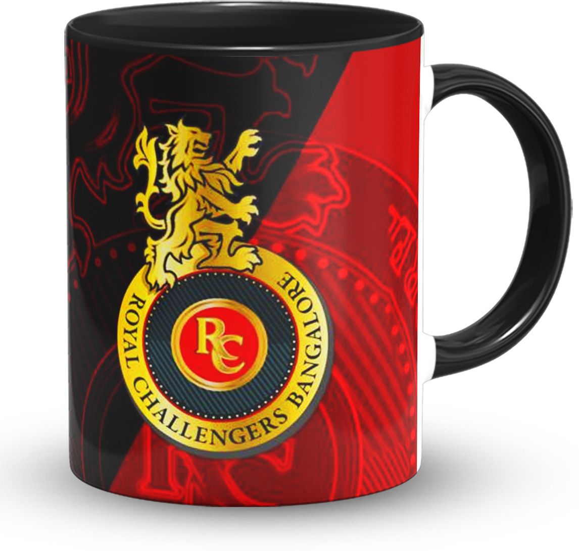 Cricket Team rcb Printed Black Microwave and Dishwasher Safe 330ml Ceramic Coffee Mug-image-22