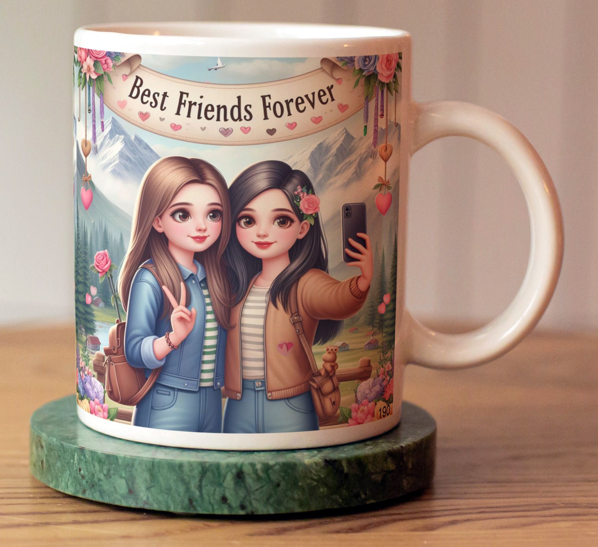 Best Friends Forever Gift Your Best Friends on Friendship Day Friends190 Ceramic Coffee Mug-image-0