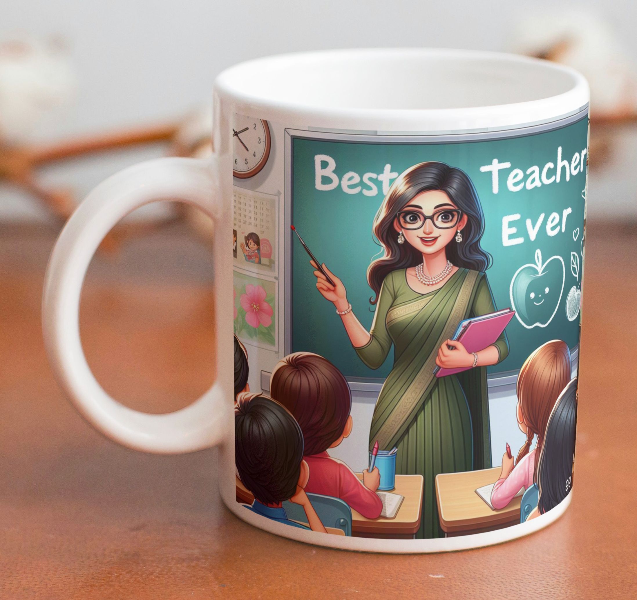 World’s Best Teacher, Gift for Teacher on Birthday and Teacher's Day Teacher99 Ceramic Coffee Mug-image-39