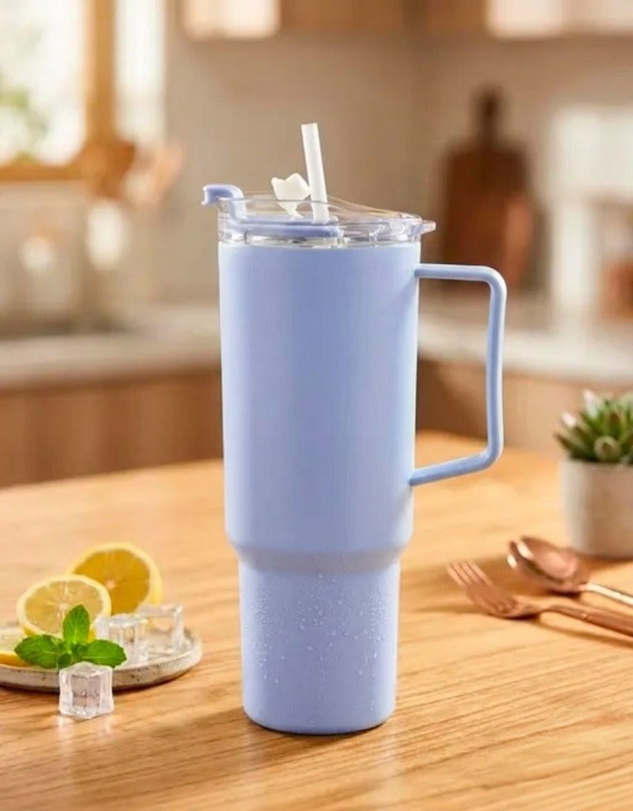 1800ml Large Capacity Water Tumbler with Handle & Straw Plastic Tumbler-image-26