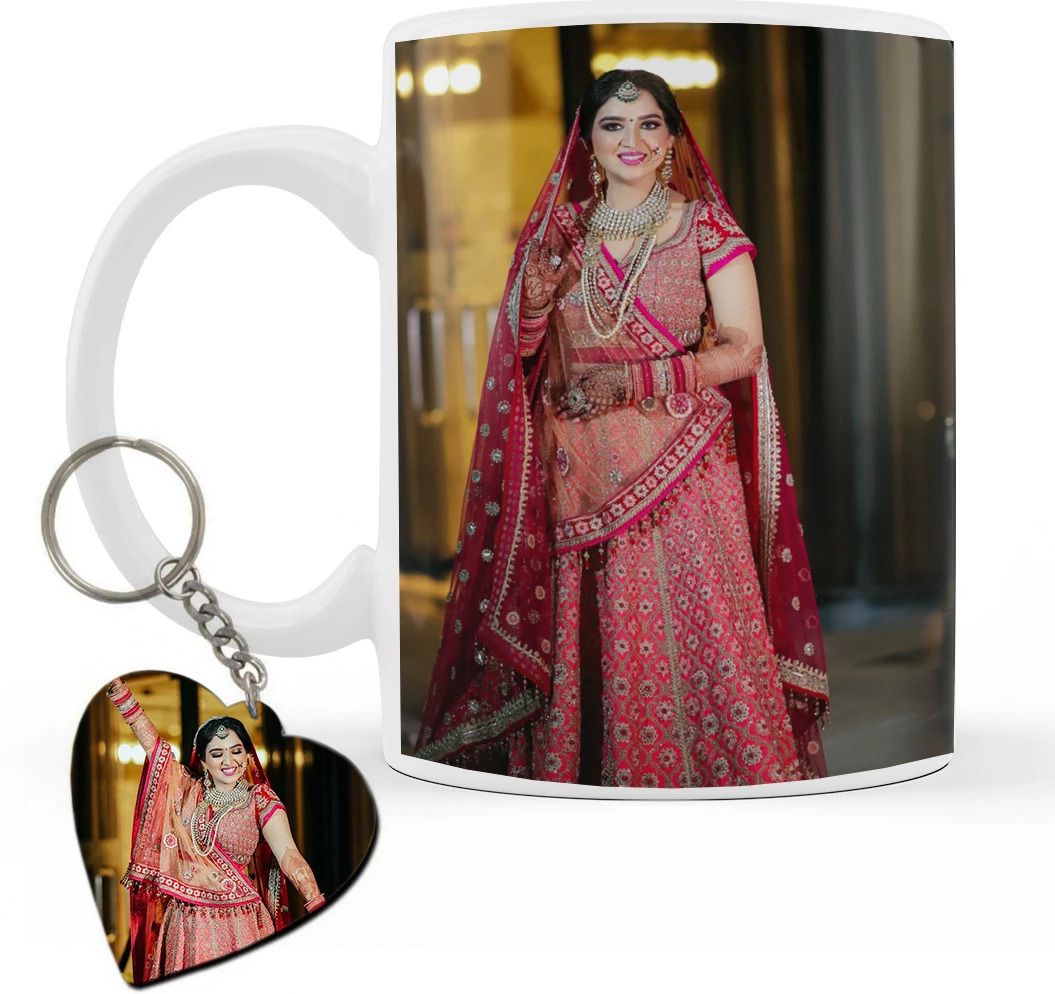 Photo & Text Printed Cup For Birthday Anniversary Photo cup With Keychain P14 Ceramic Coffee Mug-image-22