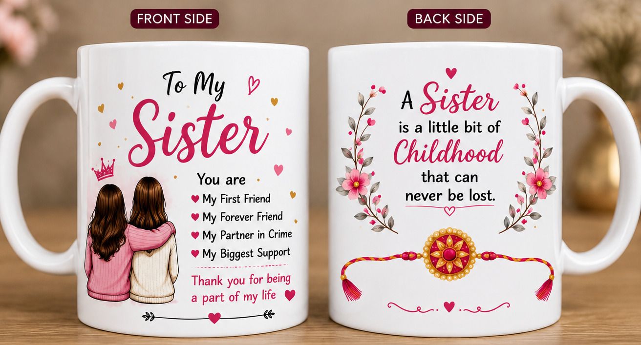 To My Sister Printed | Tea & Coffee Cup| Rakhi Gift| Happy Raksha Bandhan. Ceramic Coffee Mug-image-14