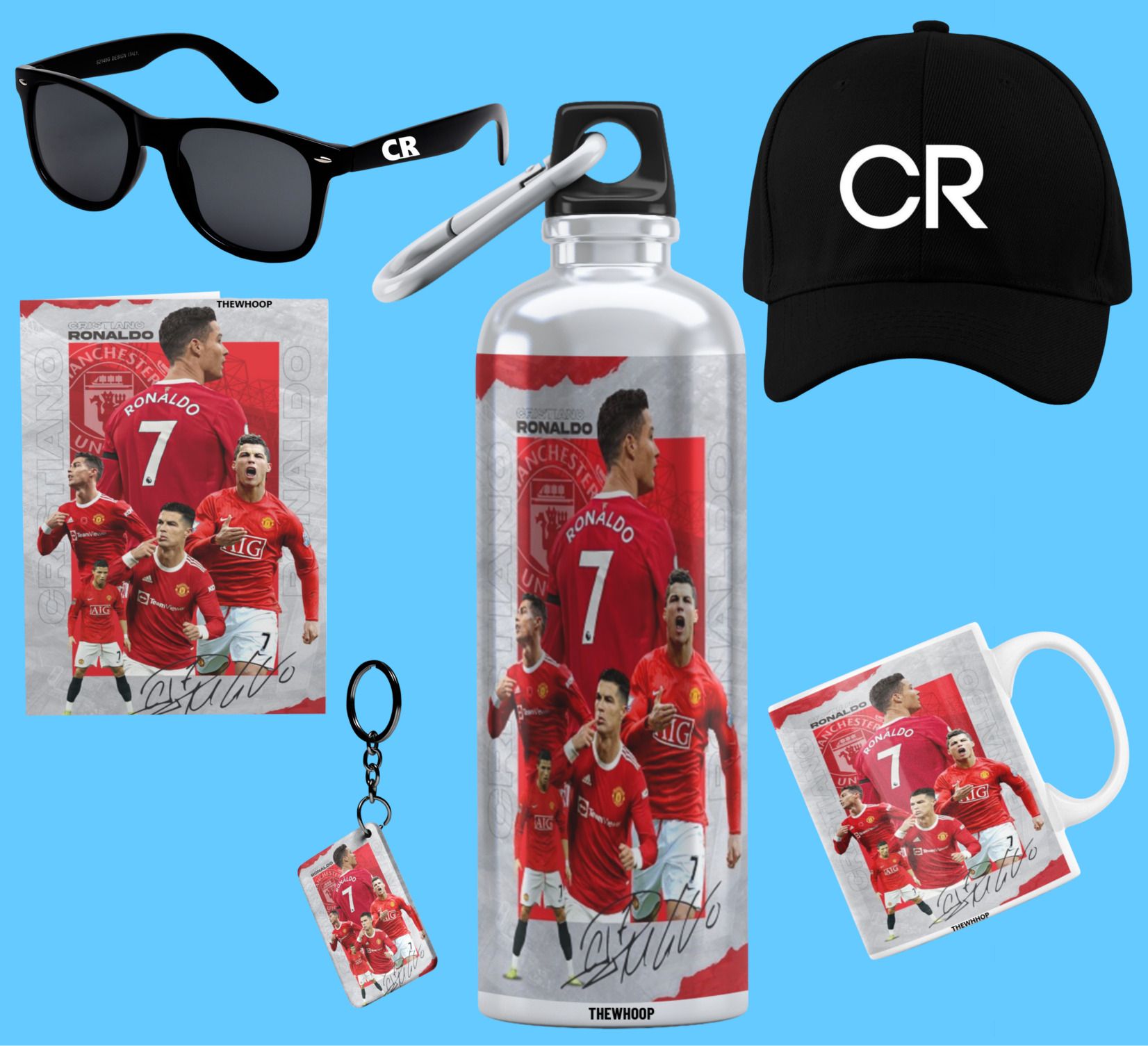 thewhoop Ronaldo Gift Pack of 6 - 1 Bottle, 1 Keychain, 1 Card, 1 Cap, 1 Sunglass Ceramic Coffee Mug-picture-11