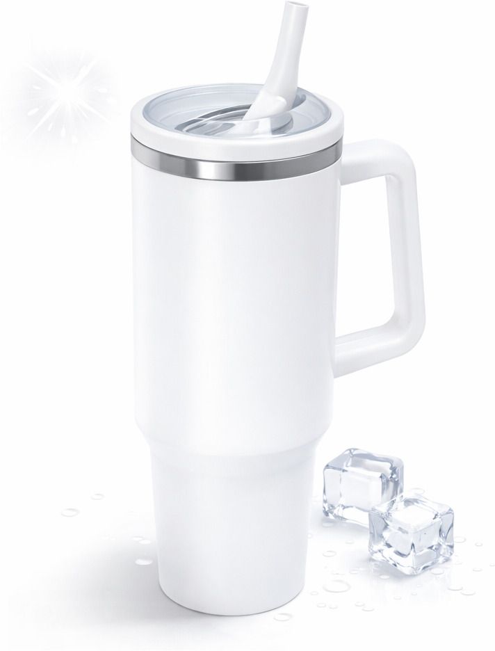 staywon Tumbler with Handle and Straw Lid Water Bottle Travel Coffee Cup Hot & Cold Stainless Steel Tumbler-picture-26