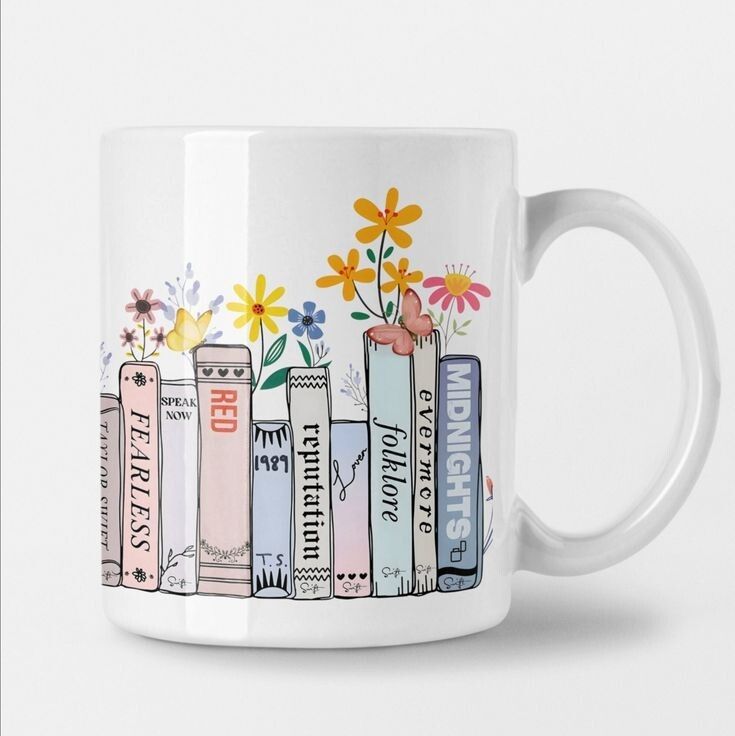 craft maniacs TAYLOR SWIFT SONG AS BOOKS PRINTED WHITE MUG FOR TAYLOR SWIFT LOVERS Porcelain Coffee Mug-picture-13