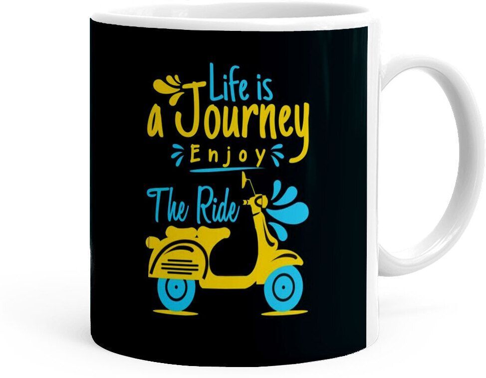 Life Is Journey Enjoy Quote Printed Gift Set(P24-329) Ceramic Coffee Mug-image-5