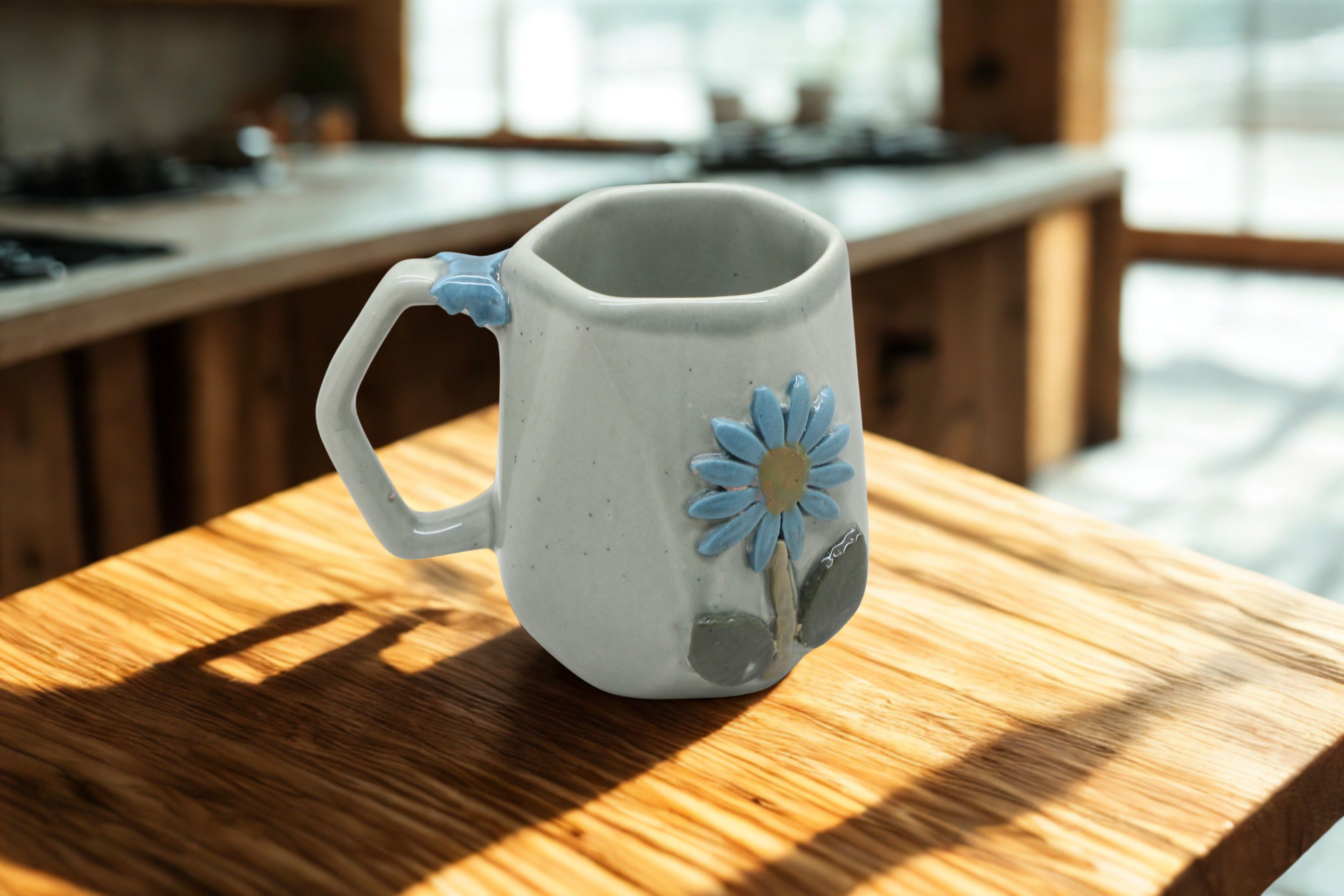 Mug Premium Quality 3D Handcrafted flower Diamond cut 1 Pc Ceramic Coffee Mug-image-39