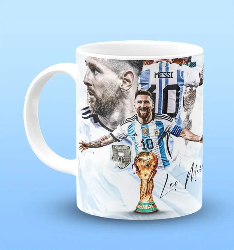 LIONEL MESSI BLUE 330 ML WHITE MUG FOR FOOTBALL LOVERS Ceramic Coffee Mug-image-10