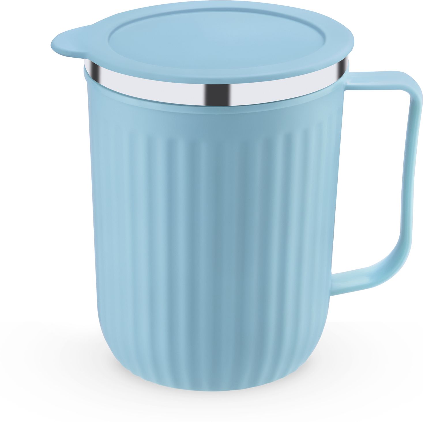Frost Unbreakable Tea Coffee Double Wall Insulated with Handle and Lid Stainless Steel, Plastic Coffee Mug-image-47