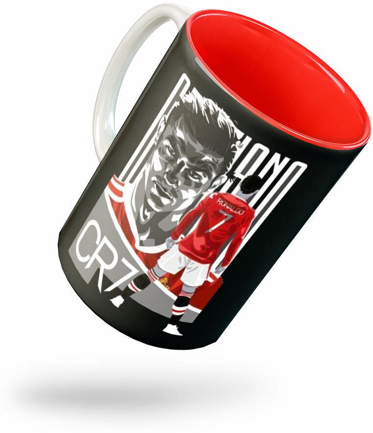 tee mafia CR7 Ronaldo with Print|Black|ronaldo Coffee|ronaldo|football Ceramic Coffee Mug-picture-9