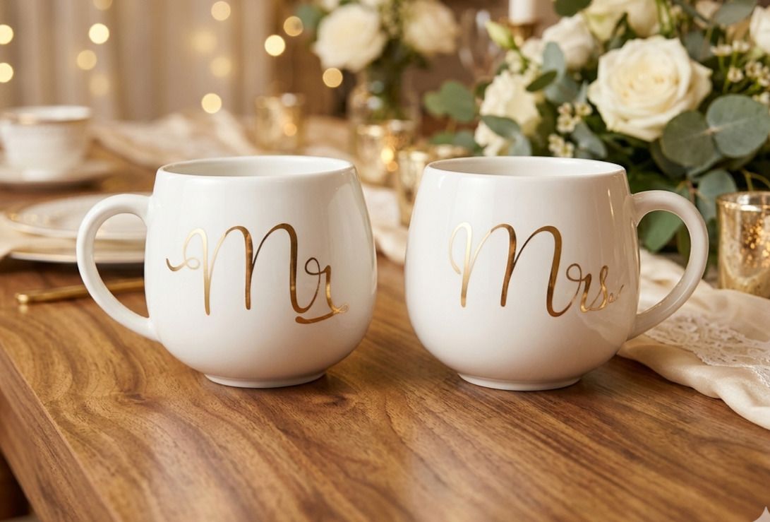 Mr & Mrs cup set/ set/ Couple mug set/ tea cup/ Coffee mug/ Ceramic mug Ceramic Coffee Mug-image-5