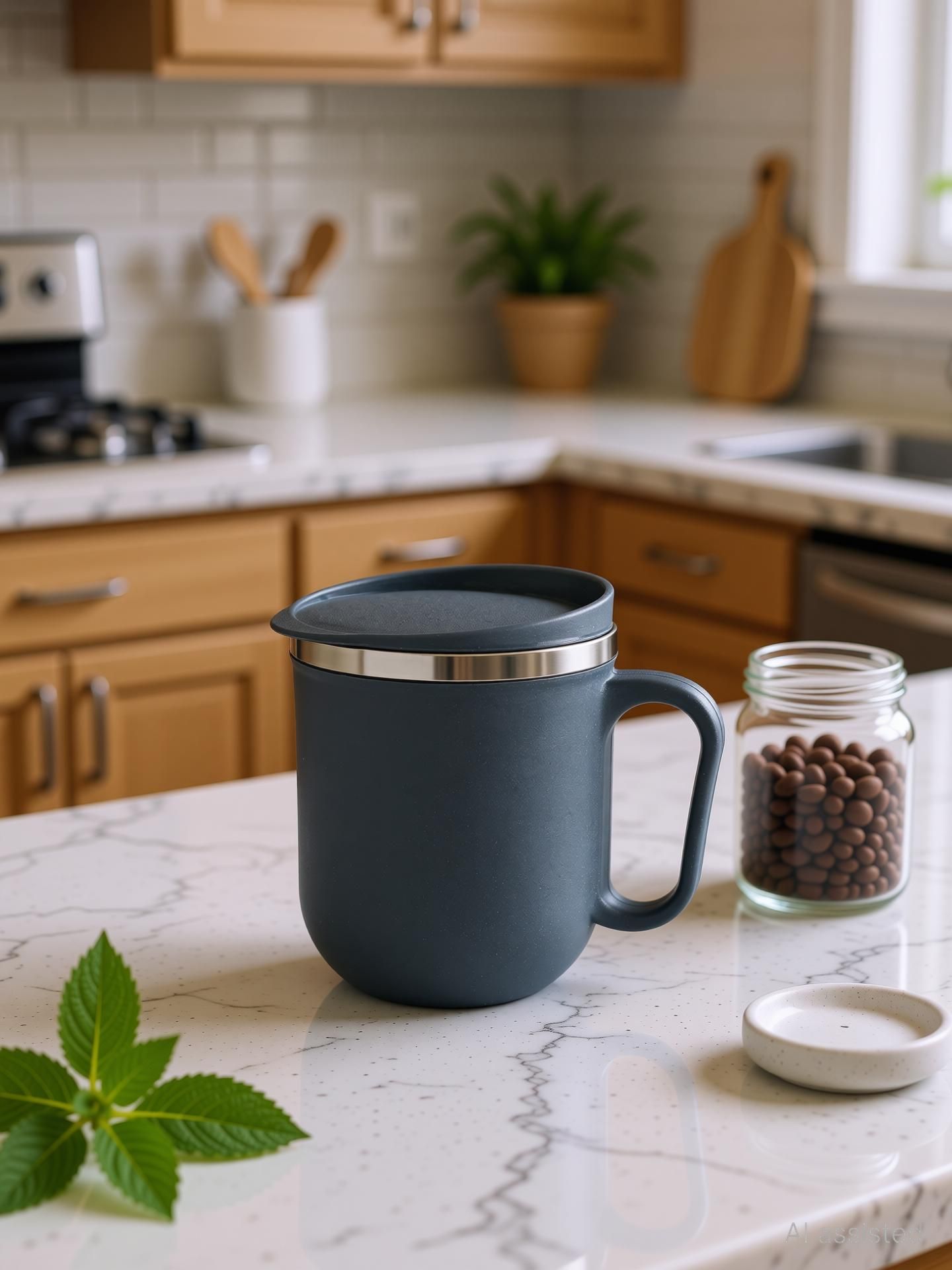 Stylish Matte Finish Handle & Lid | Perfect for Office, Home & Travel Stainless Steel Coffee Mug-image-37