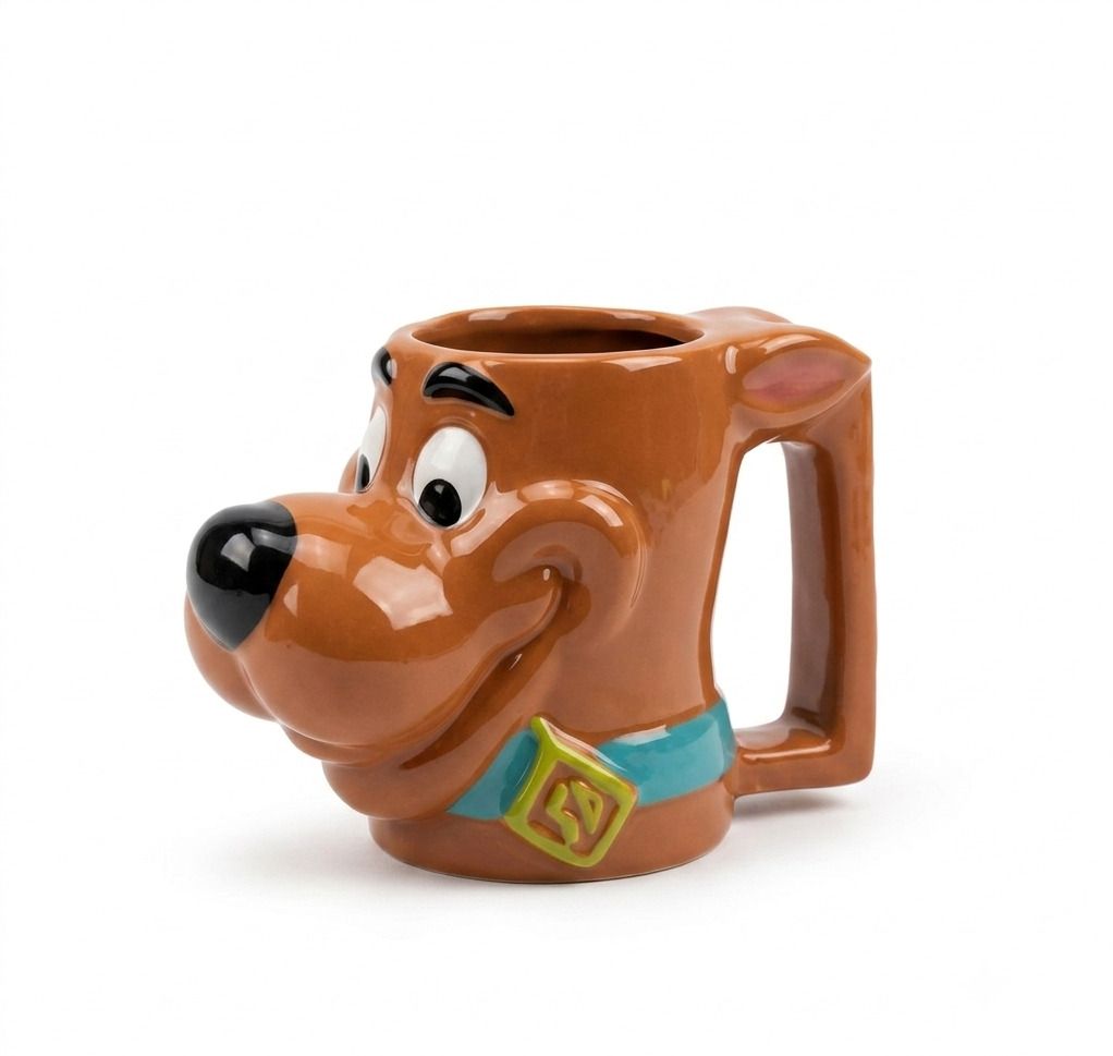 Scooby-Doo Ceramic 3D Sculpted Brown Dog Shaped Coffee Tea Milk (14 cm) Bone China Coffee Mug-image-33