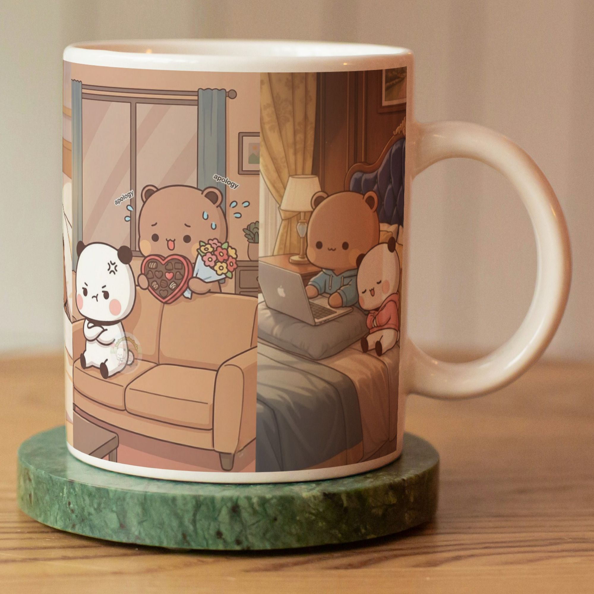 Bubu Dudu Cute Couple Apology Love Cup Ceramic Coffee Mug-image-28