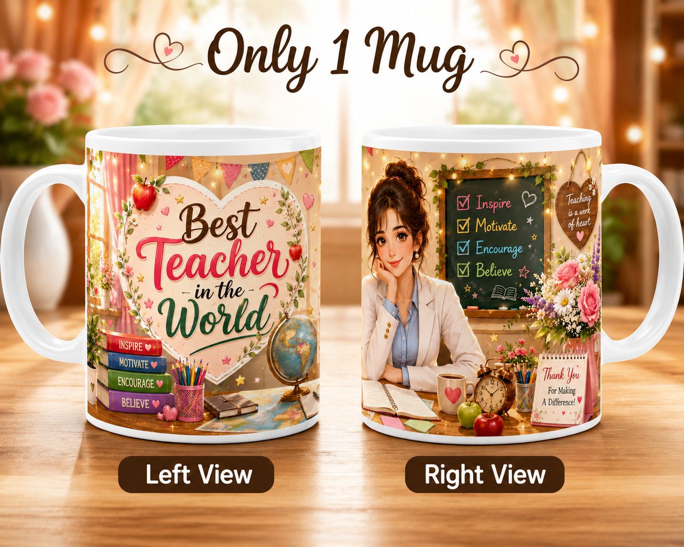 morkund Thank You Teacher 330ml Teacher513 Ceramic Coffee Mug-picture-39