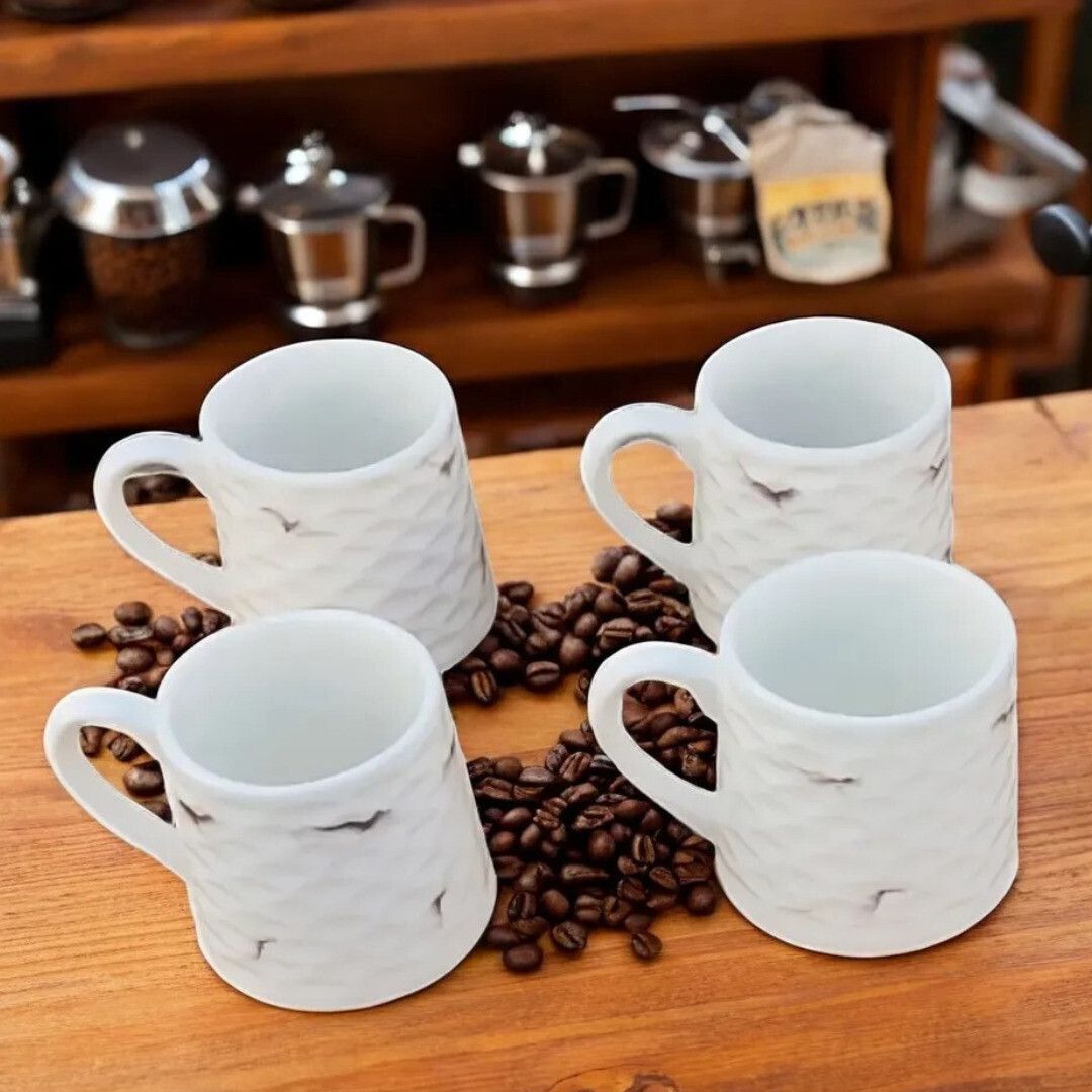Premium Design white tea mug set of 4 Ceramic Coffee Mug-image-23