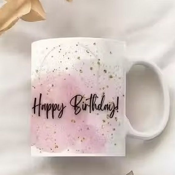 manorath Happy Birthday print white ceramic coffee mug Ceramic Coffee Mug-picture-24