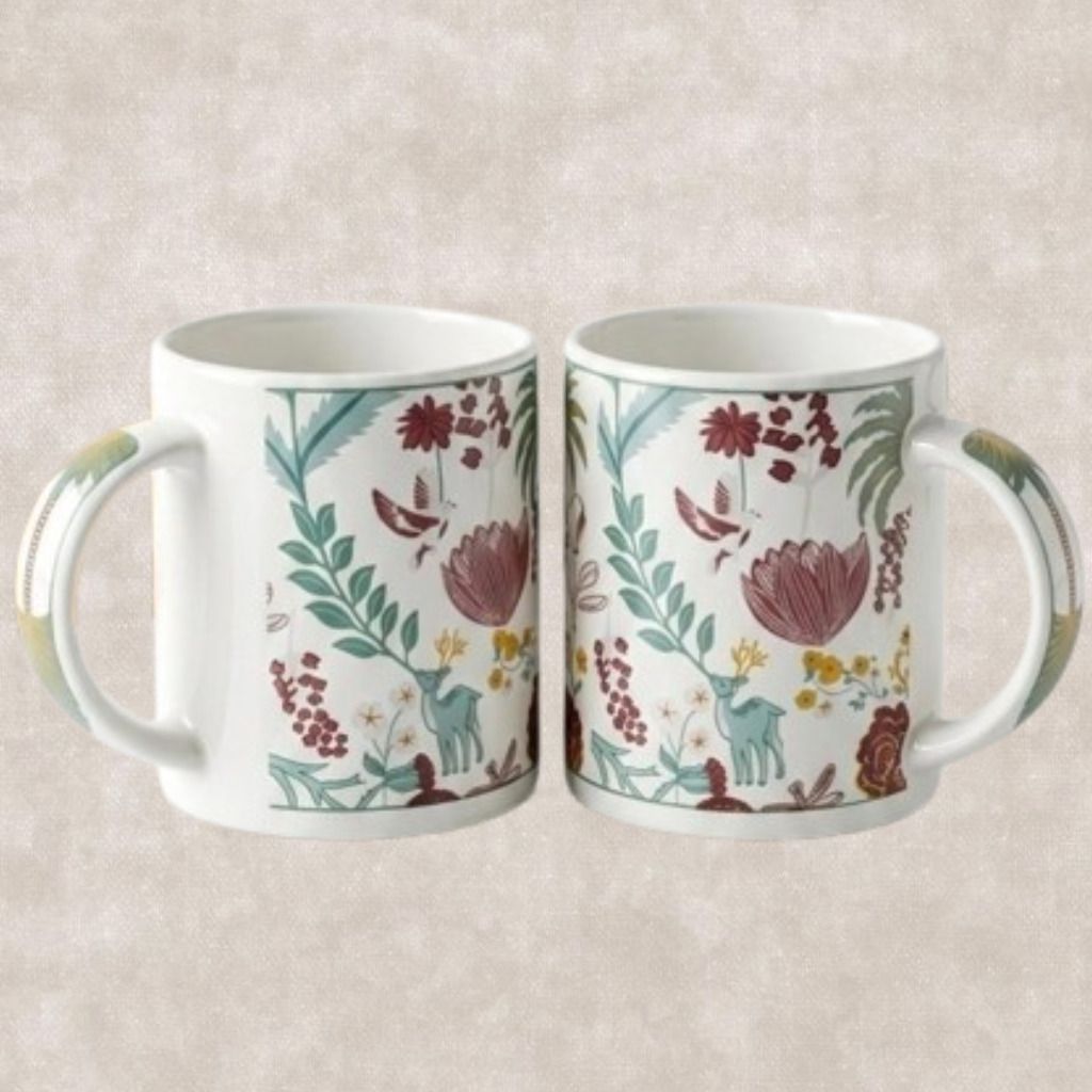 Elegant Botanical Ceramic Tea Coffee with Nature Inspired Design Ceramic Coffee Mug-image-38