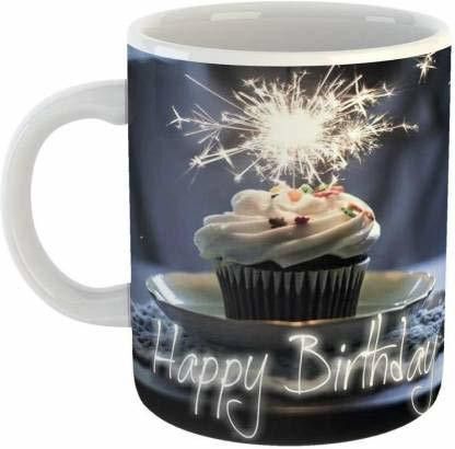 Happy Birthday Cake Ceramic Coffee for Friend, Girlfriend & BoyFriend Glos Ceramic Coffee Mug-image-1