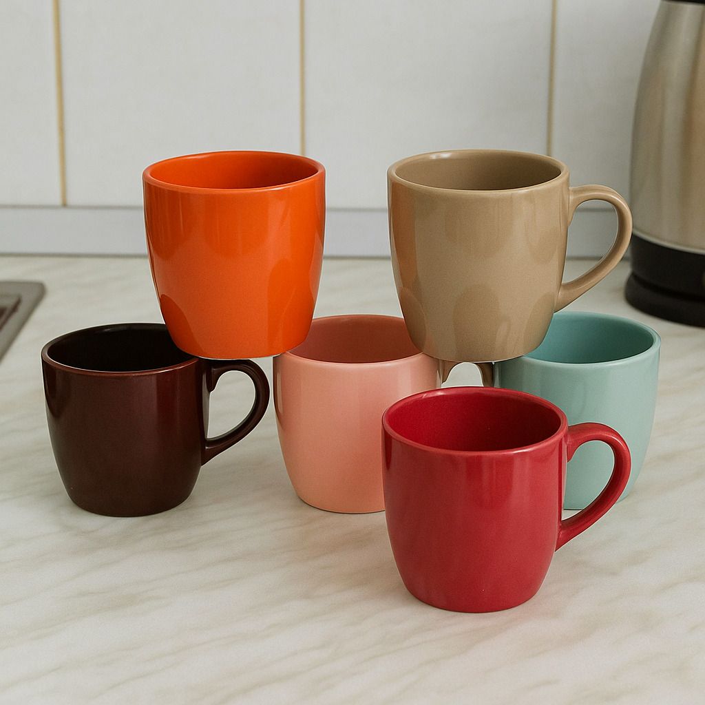 shailzz's Pack of 6 Bone China Tea Cups Set of 6 | Coffee Mugs for Home Office, perfect for gifting-picture-17