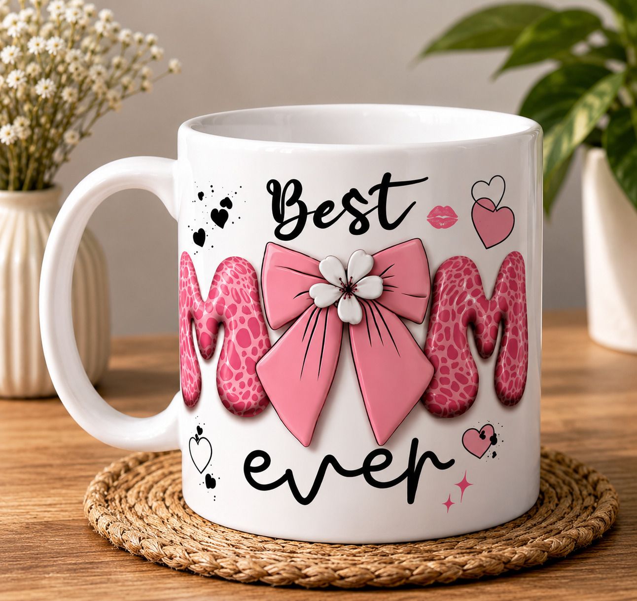 Best Mom Ever Design .Mug | Gift for Mother Birthday Mother's Day Gift Ceramic Coffee Mug-image-1