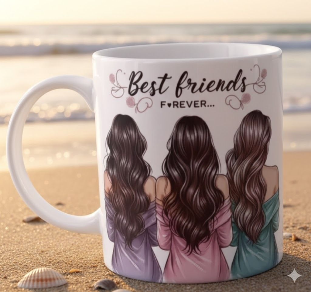 Best Friends Forever Printed Coffee Gift for Bestie Friendship Ceramic Cup Ceramic Coffee Mug-image-31