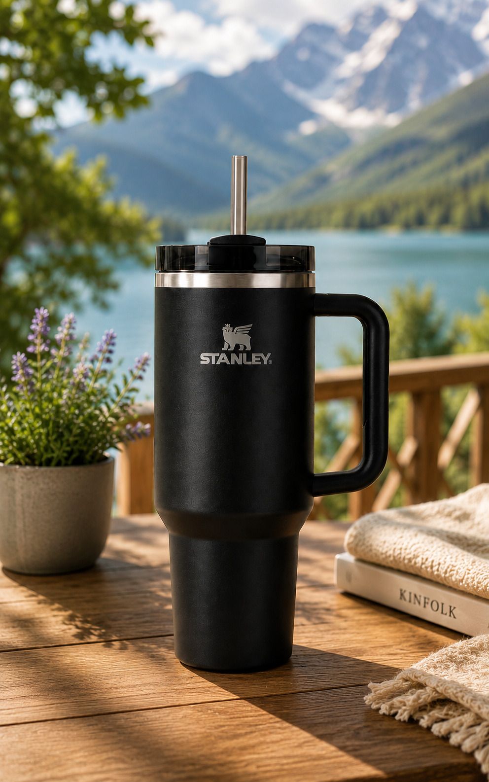 Premium Quencher Pro Jet Black Stainless Steel Tumbler 1200 ml Glass, Plastic, Stainless Steel Tumbler-image-5