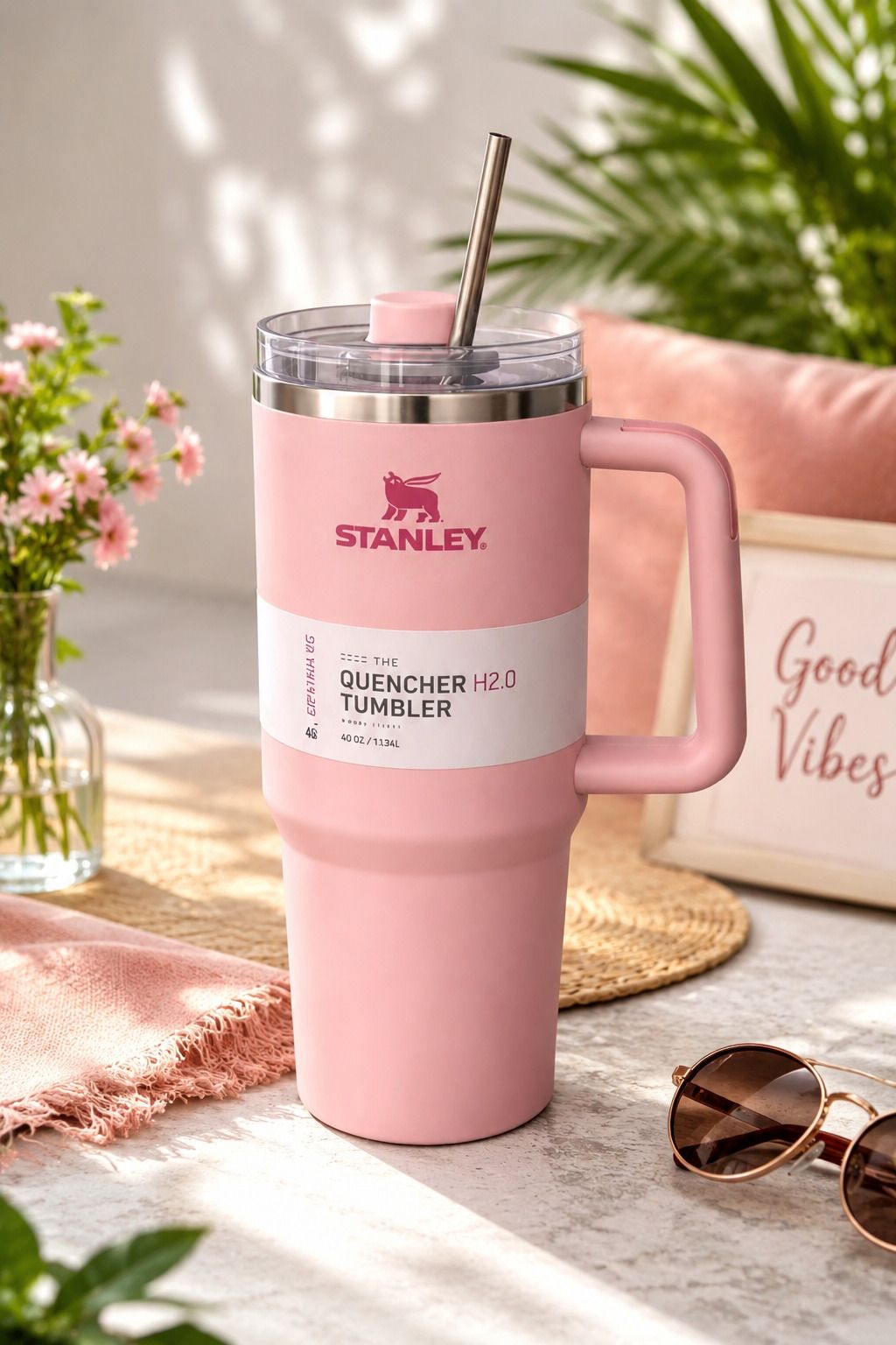 Premium Quencher Pro Baby Pink Stainless Steel Tumbler 1200 ml Glass, Plastic, Stainless Steel Tumbler-image-46
