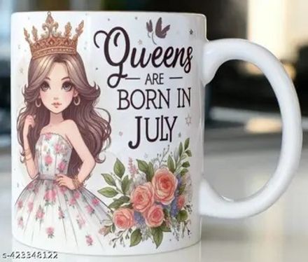manorath queen are born in july Ceramic Printed Coffee Design, Durable & Microwave Sa Ceramic Coffee Mug-picture-26