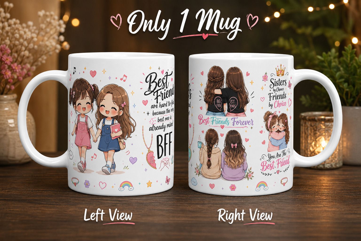nandgaon Best Friends Designer 330ml Bestie04 Ceramic Coffee Mug-picture-45