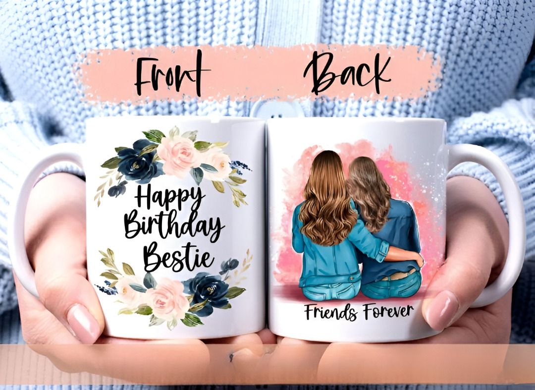 Bestie Birthday Friendship Gift for Sister/Friend Birthday Printed for Girls Ceramic Coffee Mug