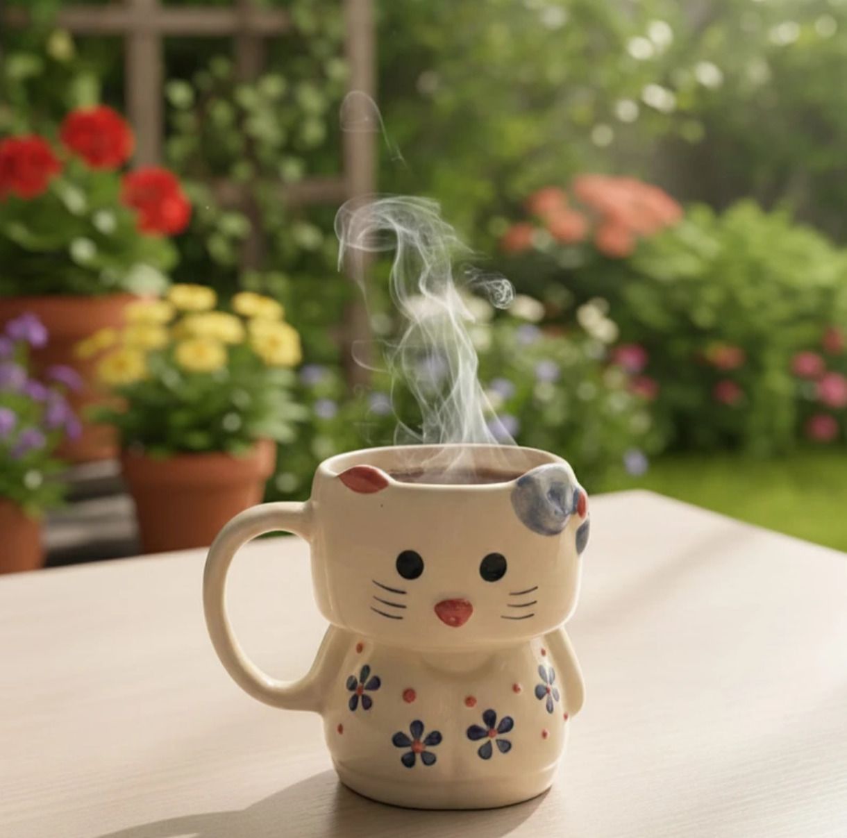 Cute Cat Shape Ceramic Coffee | Kawaii Tea Cup Gift for Girls 350ml Ceramic Coffee Mug-image-46
