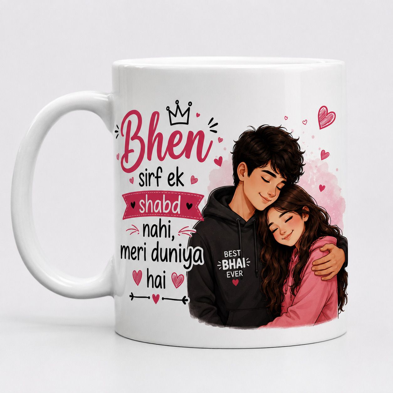 pink pearl hen Sirf ek Shabdh nhi Duniya Hai Ceramic Coffee Mug-picture-27