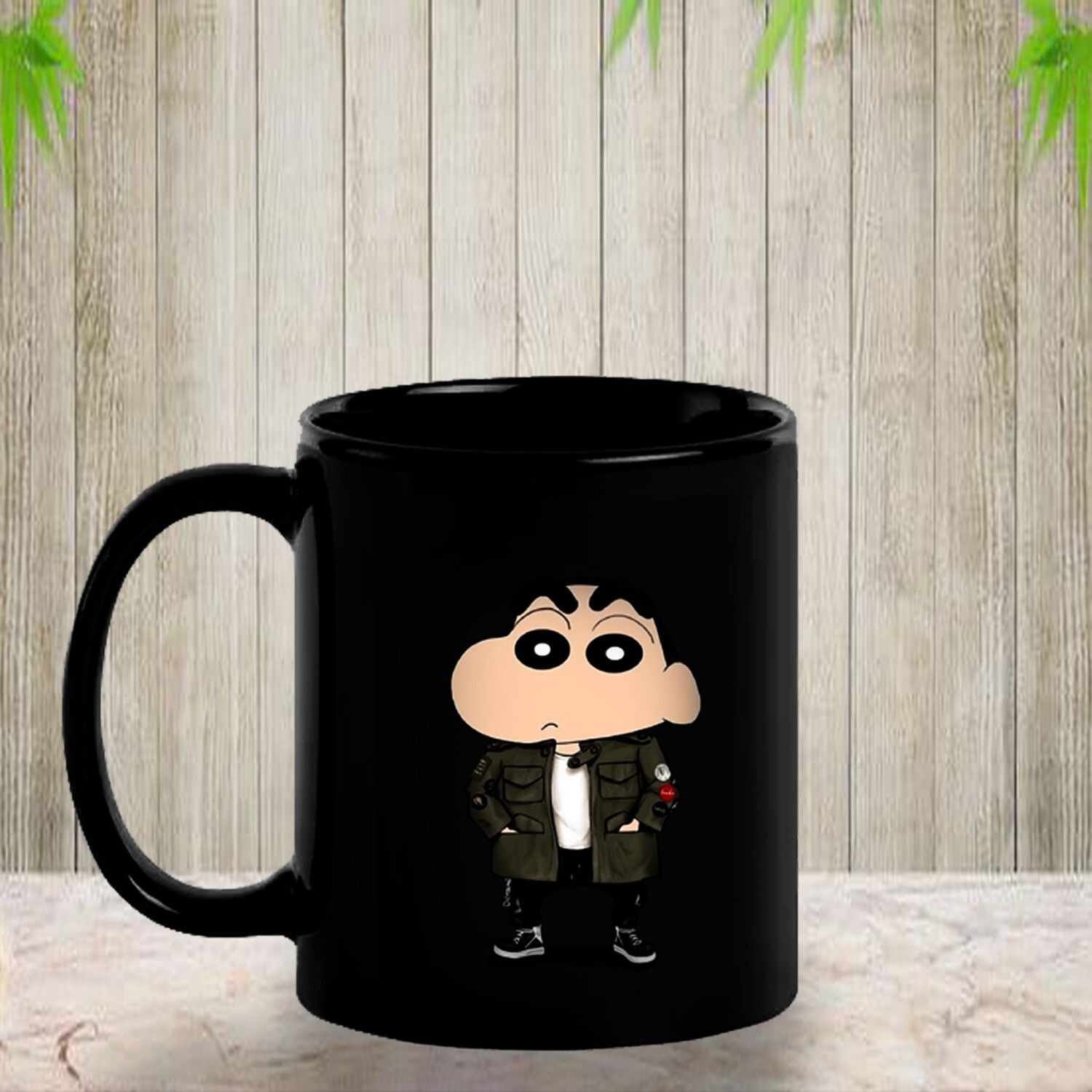 zori Premium Quality " Shinchan Black " Printed Glossy Finished Ceramic Coffee Mug-picture-21