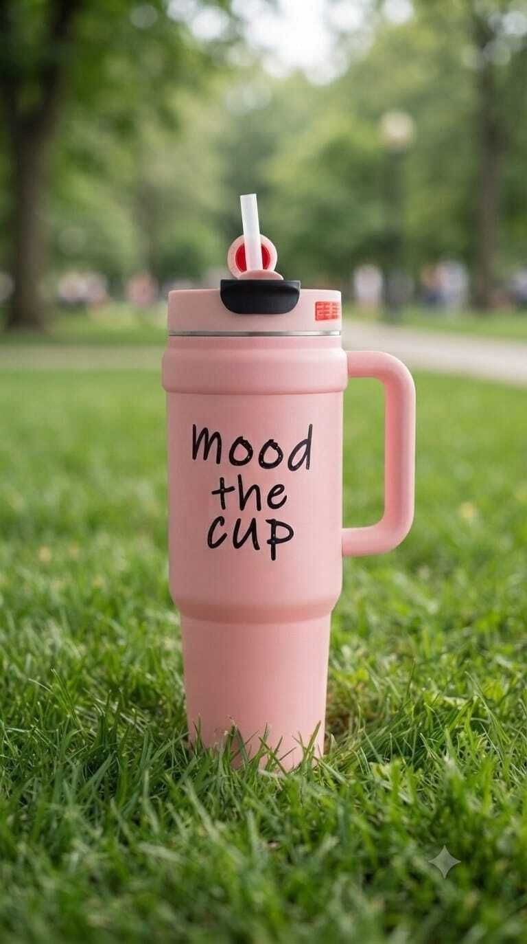 Stainless Steel Vacuum Insulated Tumbler with Handle & Straw| Pink Plastic, Stainless Steel Tumbler-image-19