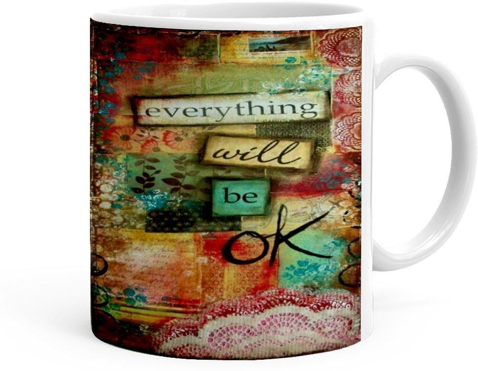 Everything Will Be Ok Theme(kg-jan-11883P) Ceramic Coffee Mug-image-15