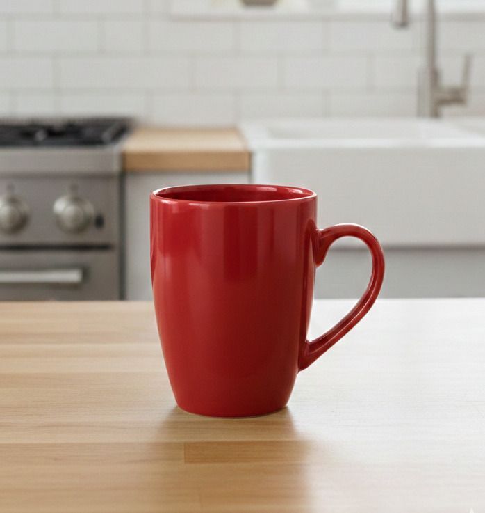 Red colour mug/ ceramic mug/ coffee mug/ tea mug/ plain mug Ceramic Coffee Mug-image-26