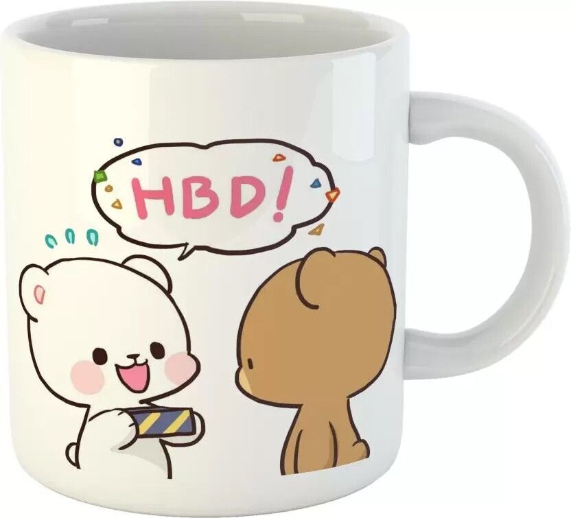 Cute Peach Goma ( Birthday gift ) Ceramic Coffee mug 325ml Ceramic Coffee Mug-image-6