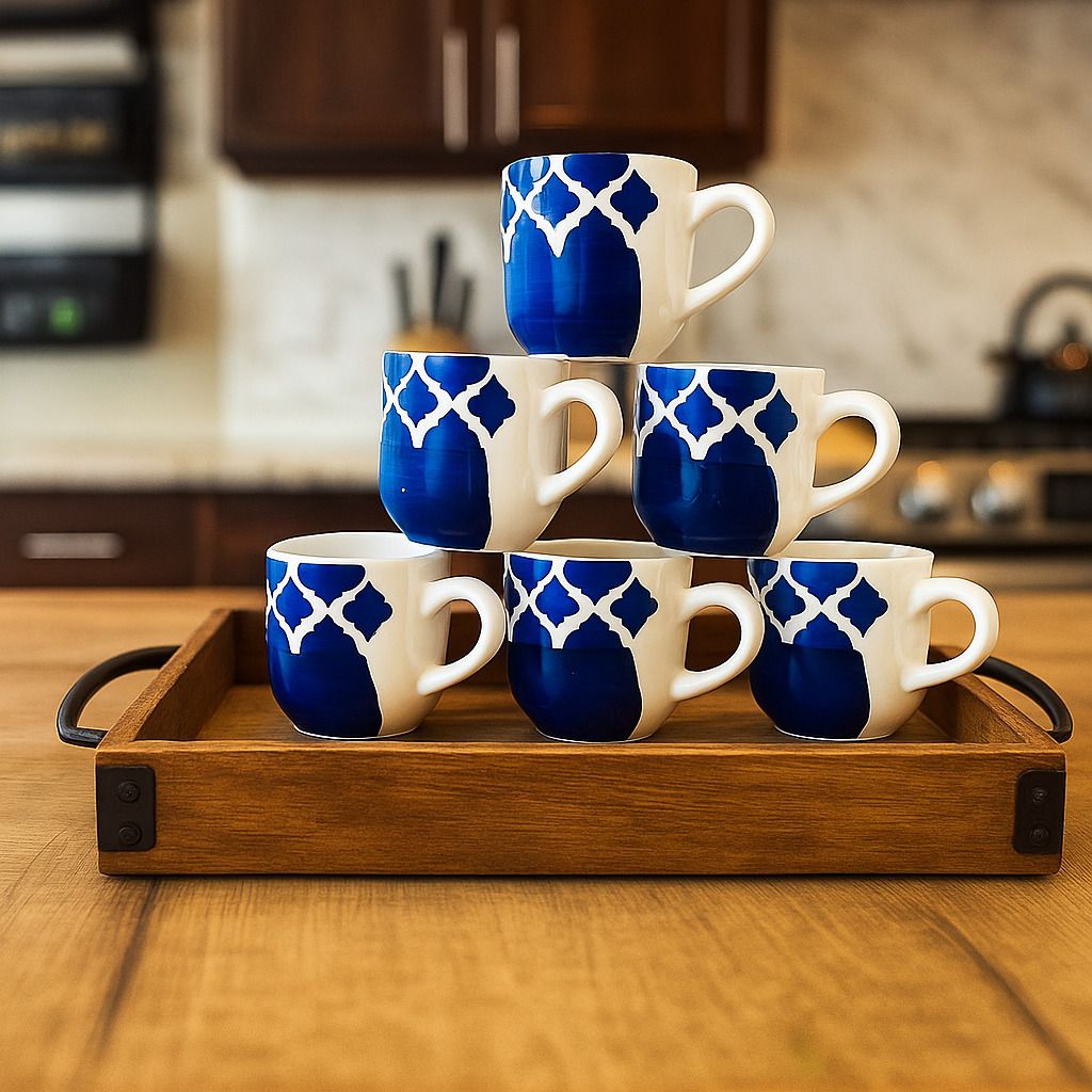 shailzz's Pack of 6 Bone China Tea Cups Set of 6 | Coffee Mugs for Home Office, perfect for gifting-picture-23