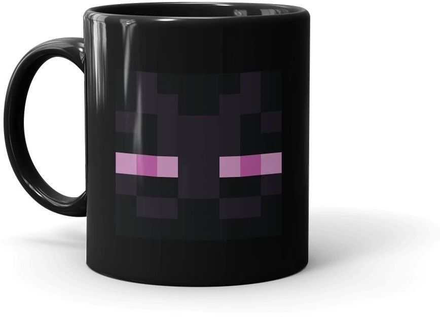 MINECRAFT BLACK CAT PINK EYES PRINTED 330 ML BLK MUG FOR GAMING LOVERS Porcelain Coffee Mug-image-43